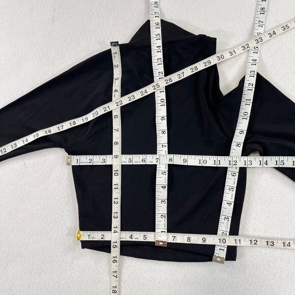 KORAL Activewear Womens XS Outlaw Blackout Long Sleeve Mock Neck Crop Top EUC - Picture 15 of 16